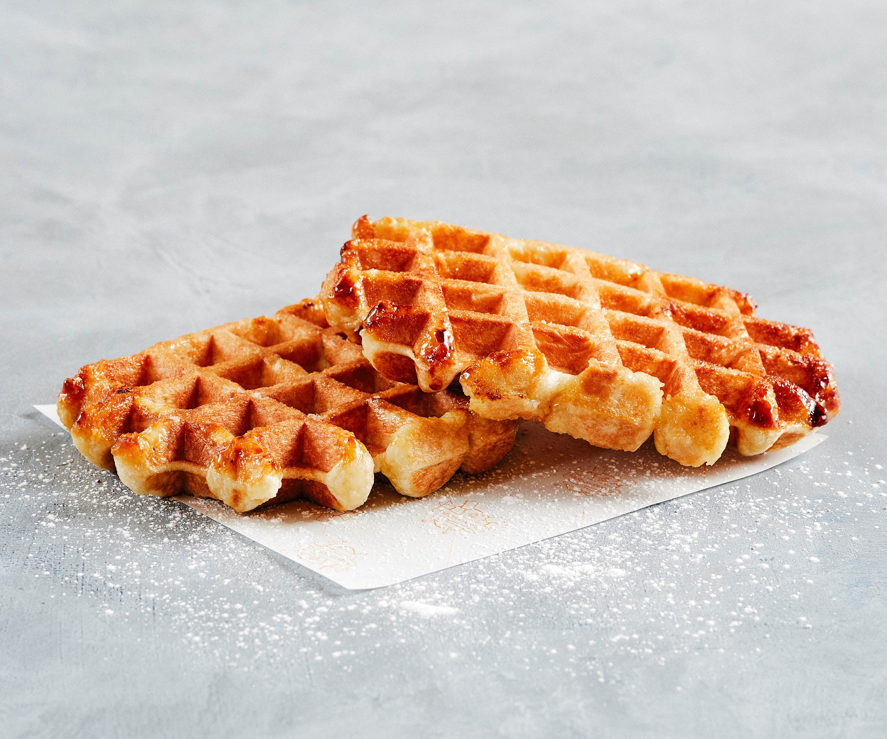 Two liège waffles