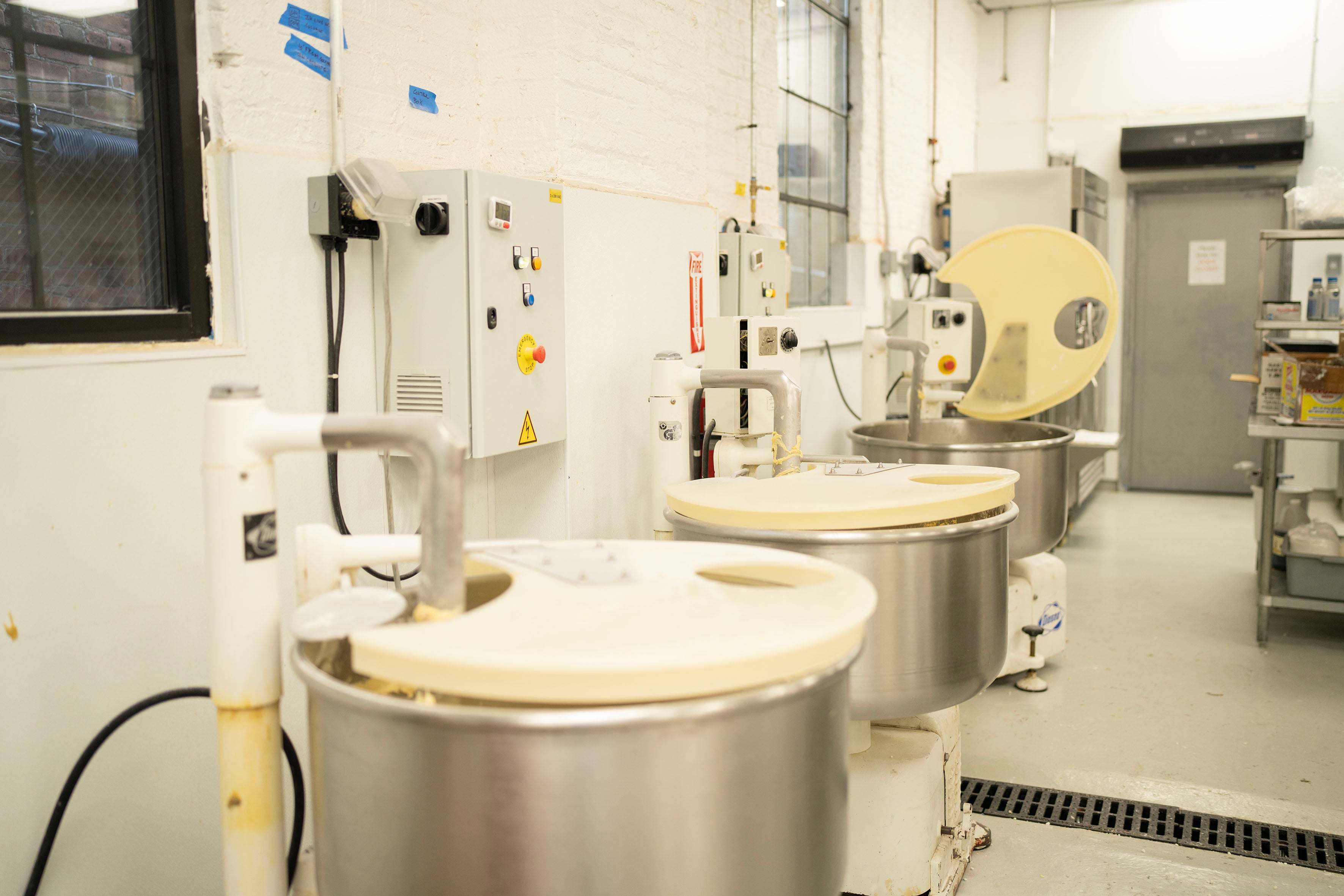 A room full of Machines of making Wafels Dough